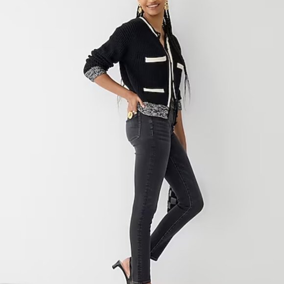 J Crew 9" high-rise toothpick jean in Charcoal wash size 26 - Picture 2 of 6